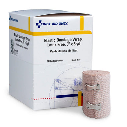 First Aid Only 3"x5 yd. Elastic Bandage, 12 per Box
