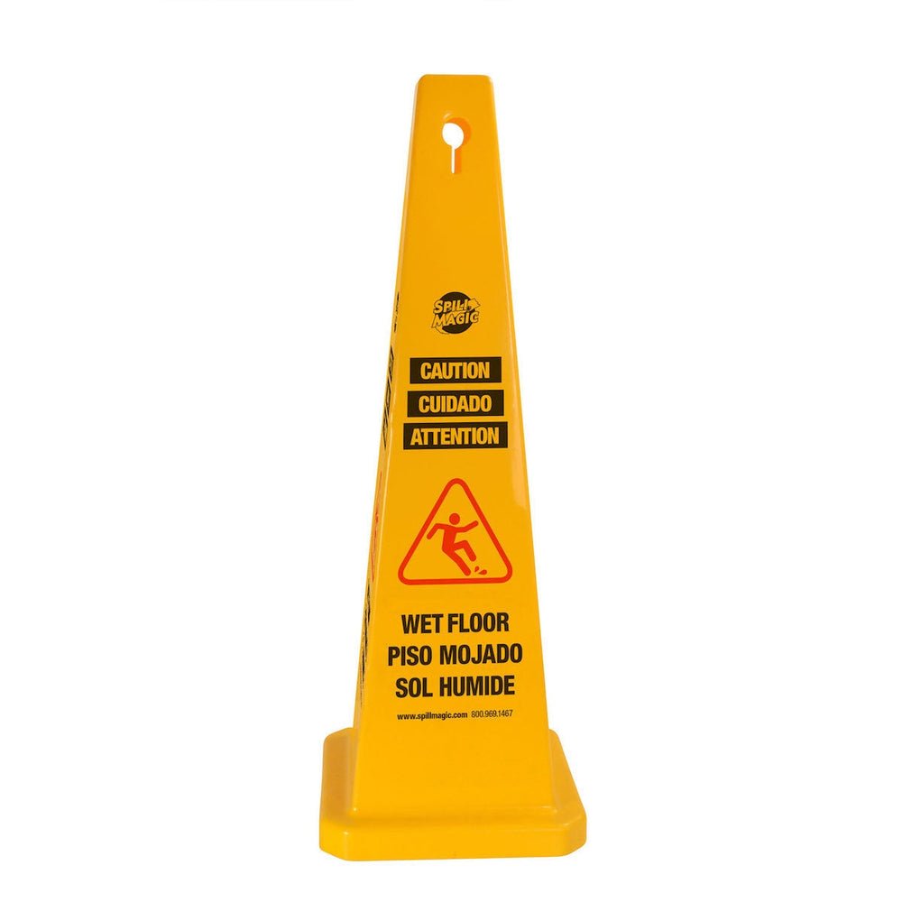 Spill Magic 35" 4-Sided Pylon Cone, Yellow