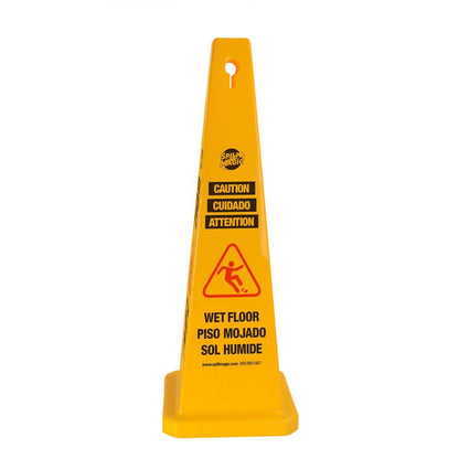 Spill Magic 35" 4-Sided Pylon Cone, Yellow