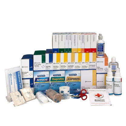 First Aid Only 4 Shelf Class B+, First Aid Kit Refill, with Medications