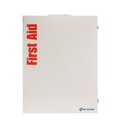 First Aid Only 200 Person 5 Shelf First Aid Metal Cabinet, ANSI B+, Type I & II with Medication, ANSI 2015 Compliant