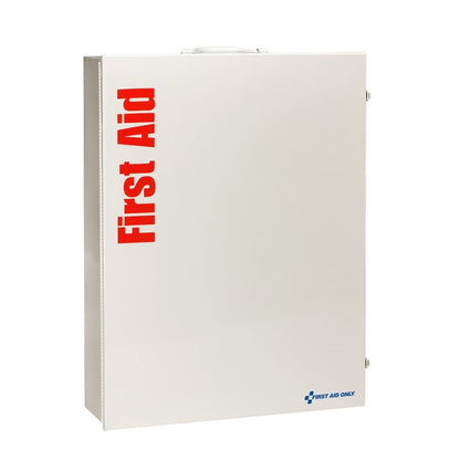 First Aid Only 200 Person 5 Shelf First Aid Metal Cabinet, ANSI B+, Type I & II with Medication, ANSI 2015 Compliant