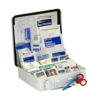 First Aid Only 50 Person ANSI A Metal First Aid Kit, ANSI 2021 Compliant