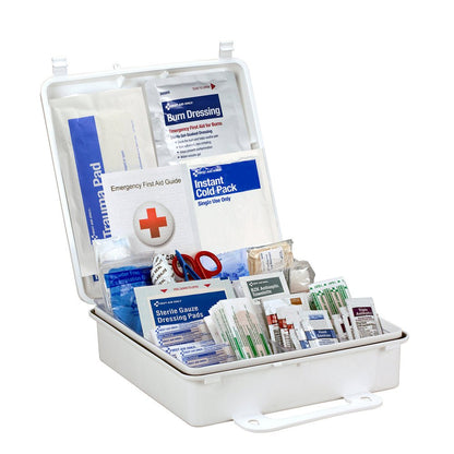 First Aid Only 50 Person ANSI A Plastic First Aid Kit, ANSI 2021 Compliant