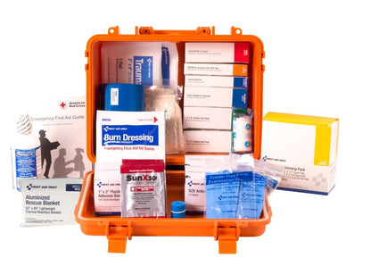 First Aid Only 50 Person ANSI A Unitized Plastic Waterproof First Aid Kit, ANSI 2021 Compliant
