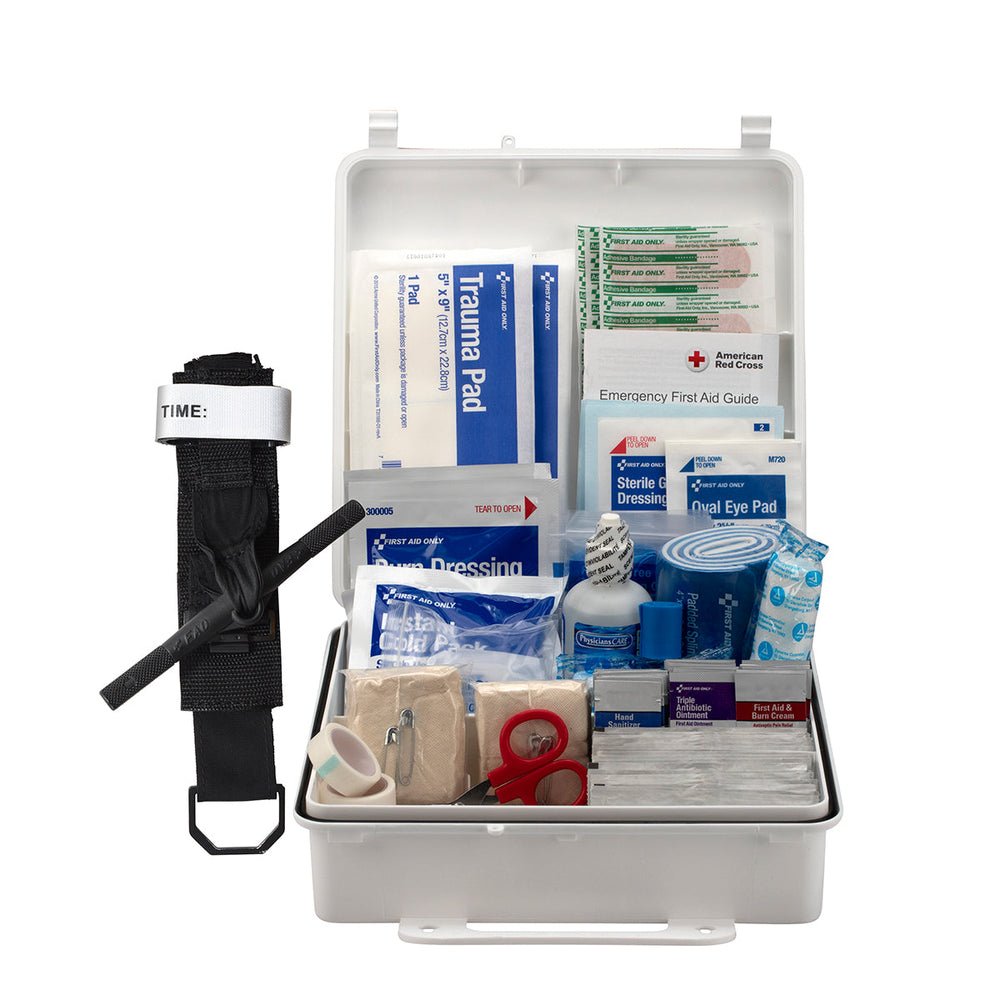 First Aid Only 50 Person ANSI B Plastic First Aid Kit, ANSI 2021 Compliant