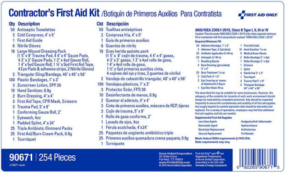 First Aid Only 50 Person Contractor ANSI B+ First Aid Kit, Metal Case, Type III, ANSI 2015 Compliant