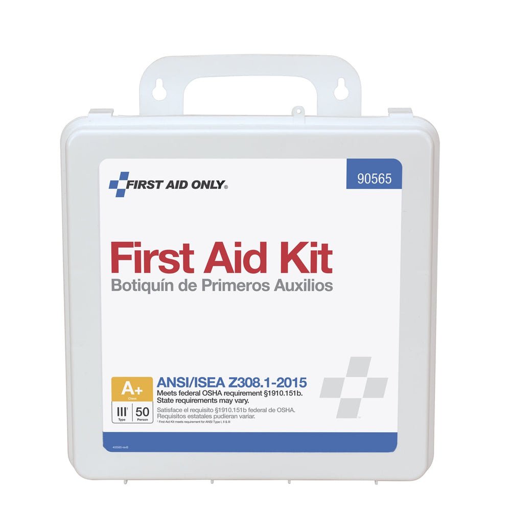 First Aid Only 50 Person Bulk Plastic First Aid Kit, ANSI A+, Type III