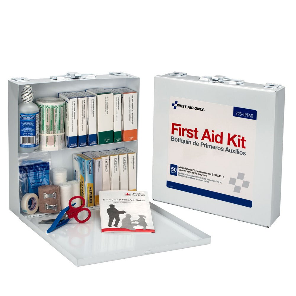 First Aid Only 50 Person First Aid Kit, Metal Case