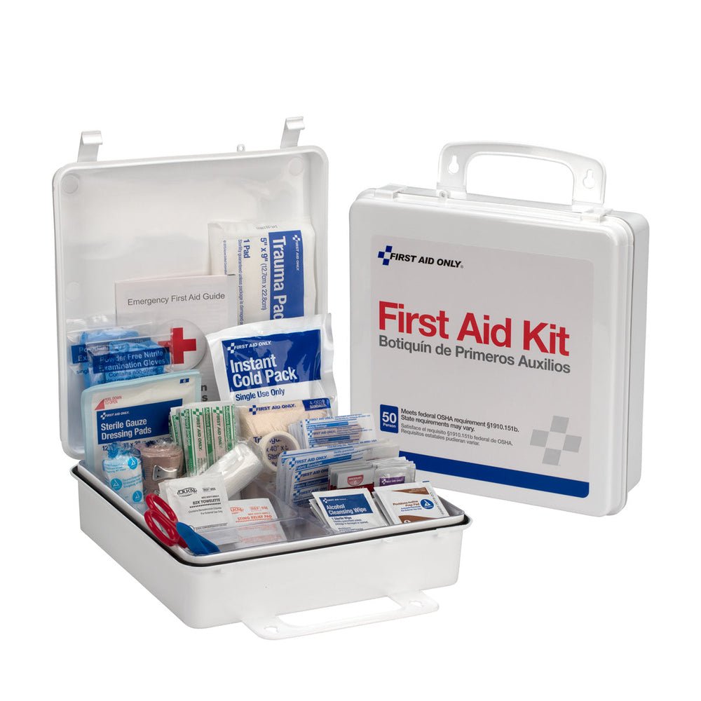 First Aid Only 50 Person First Aid Kit, Weatherproof Plastic Case