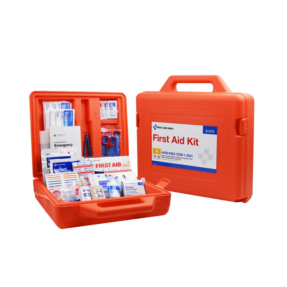 First Aid Only 50 Person ANSI A Weatherproof First Aid Kit, ANSI 2021 Compliant