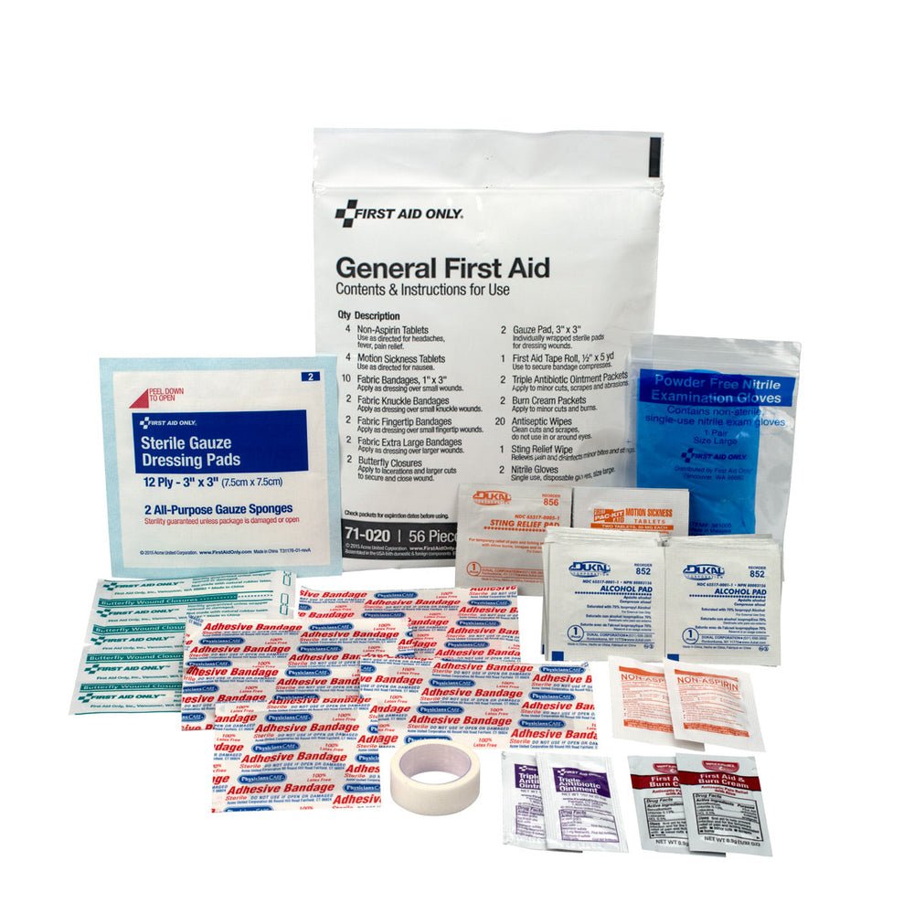 First Aid Only 58 Piece First Aid Essentials Triage Pack