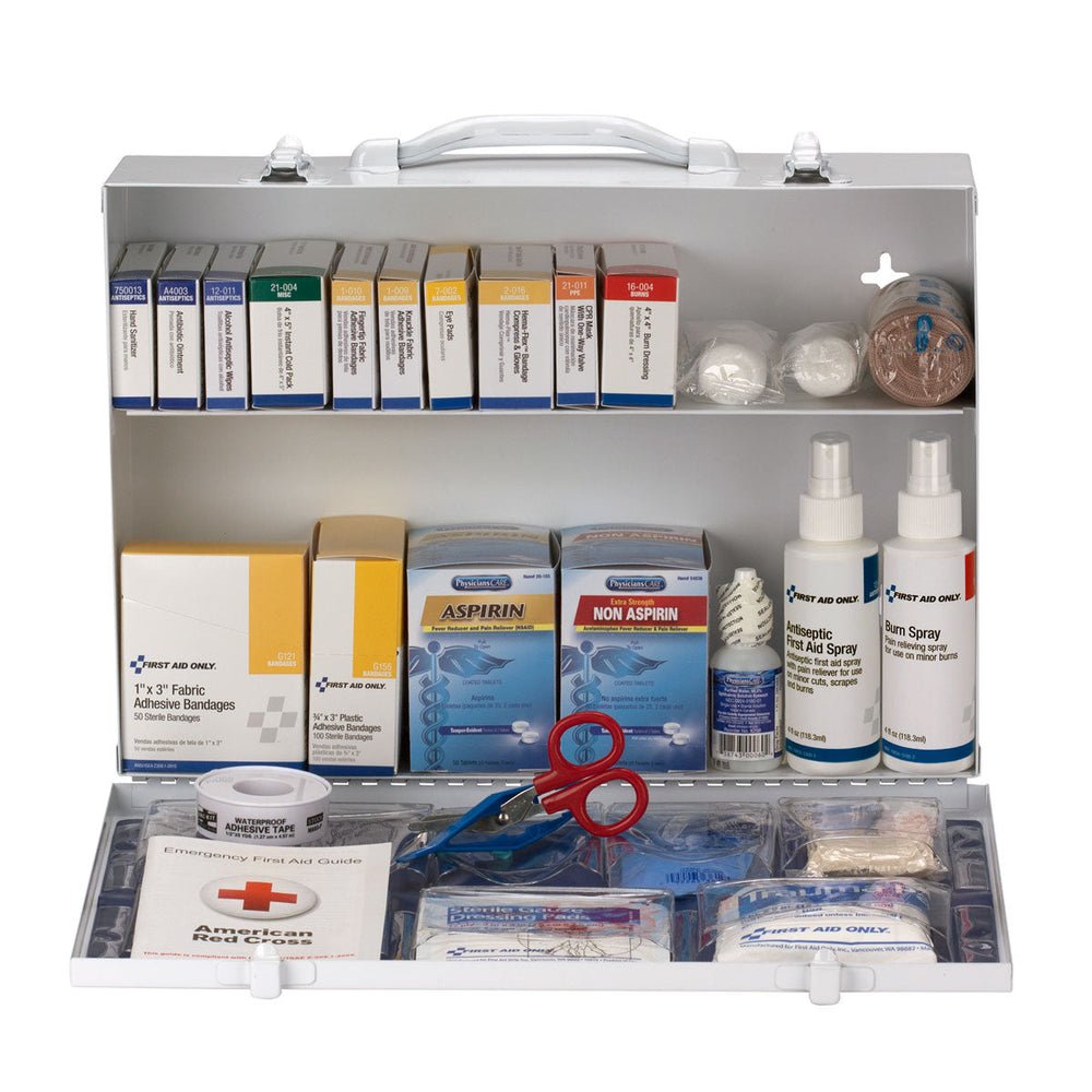 First Aid Only 75 Person ANSI A 2 Shelf First Aid Cabinet, ANSI 2021 Compliant