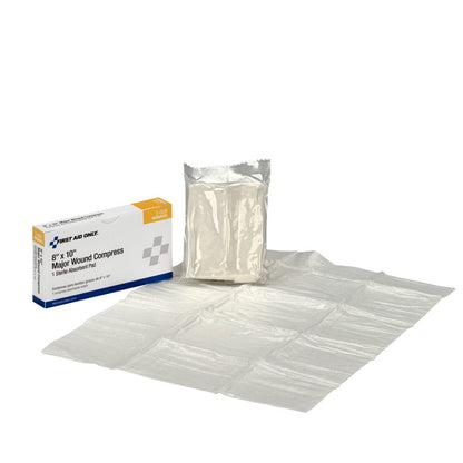 First Aid Only 8"x10" Major Wound Compress, 1 Per Box
