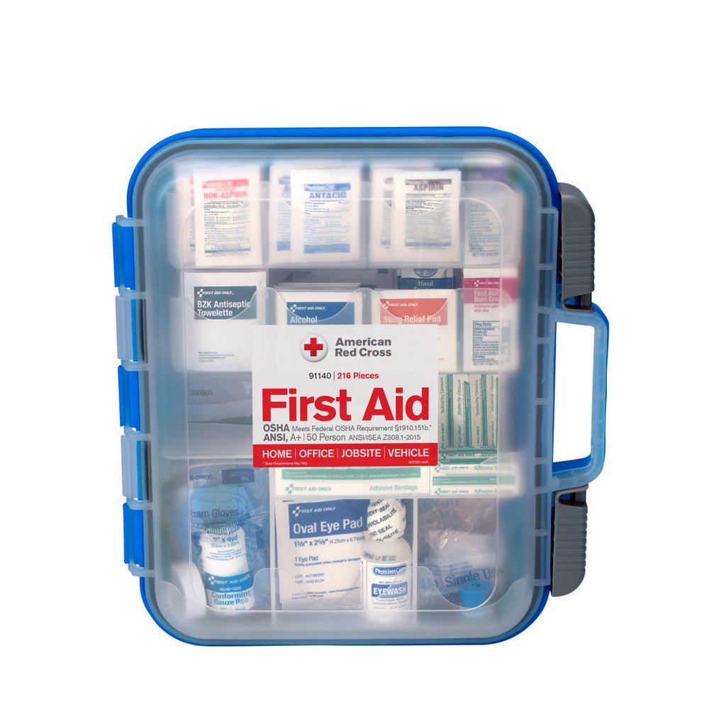 American Red Cross Clear Cover 50 Person ANSI A First Aid Kit