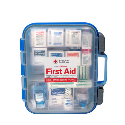 American Red Cross Clear Cover 50 Person ANSI A First Aid Kit