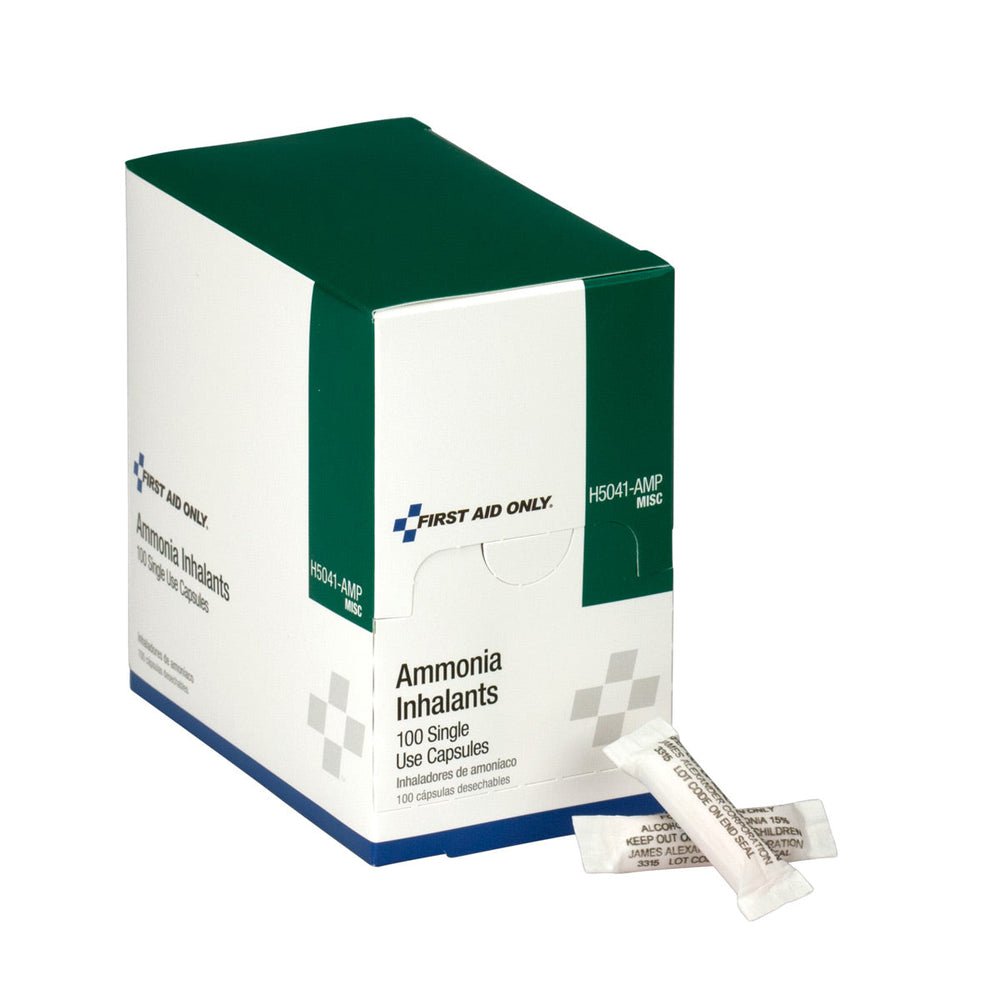First Aid Only Ammonia Inhalants, 100 Per Box