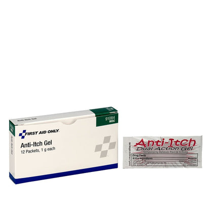 First Aid Only Anti-Itch Gel, 12 Per Box
