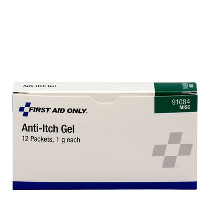 First Aid Only Anti-Itch Gel, 12 Per Box