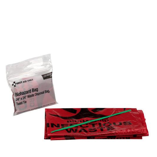 First Aid Only Biohazard Bag with Tie, 1 per Bag