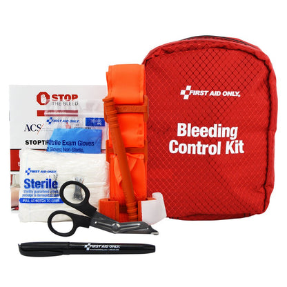 First Aid Only Bleeding Control Kit for California Regulation AB2260, Fabric Pouch