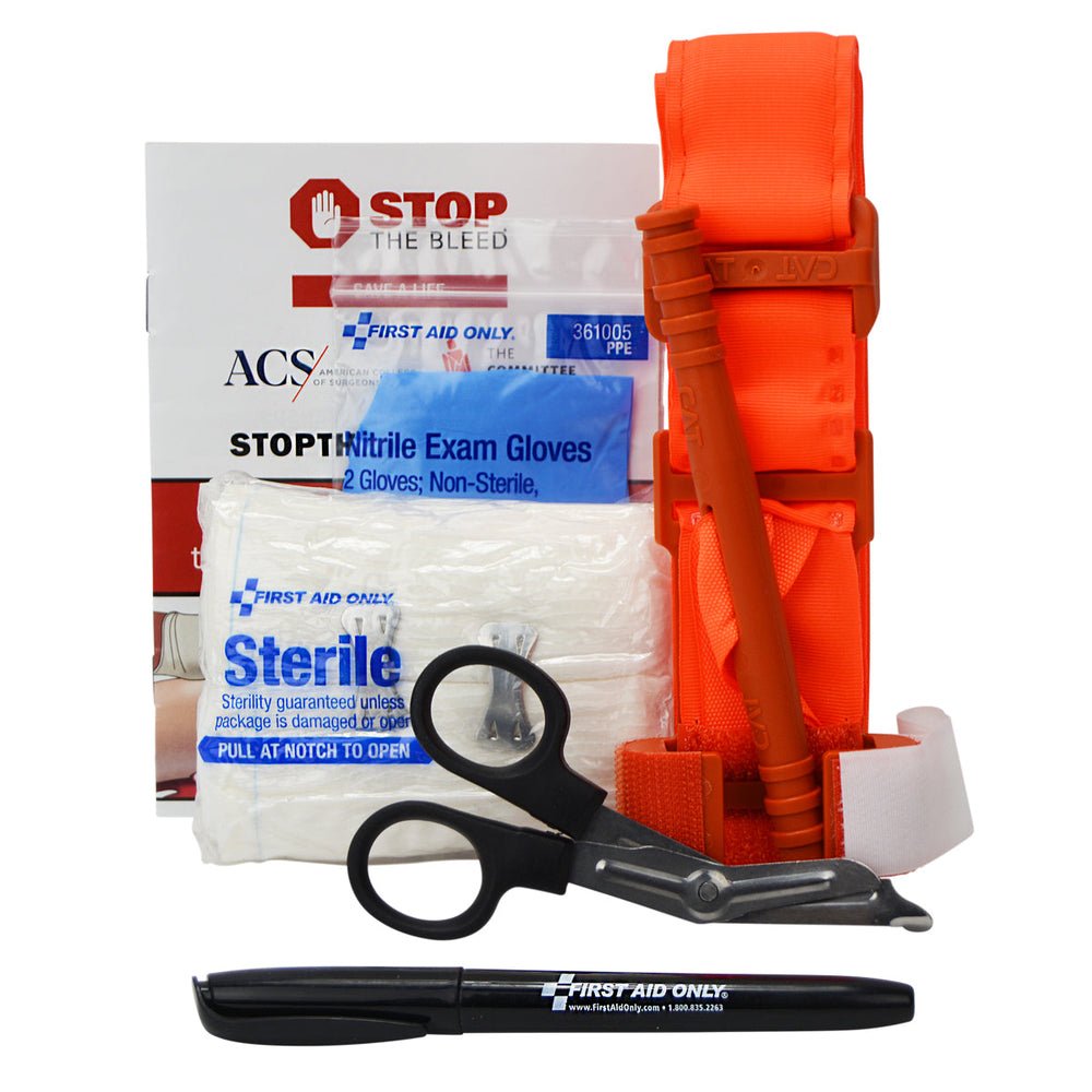First Aid Only Bleeding Control Kit for California Regulation AB2260, Fabric Pouch