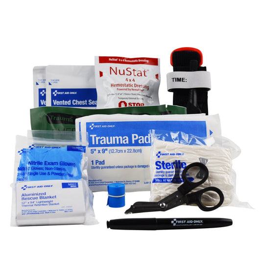 First Aid Only Bleeding Control Kit for Limb, Chest & Torso Wounds