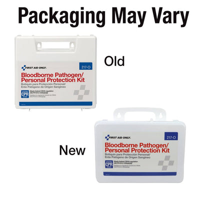 First Aid Only Blood borne Pathogen (BBP) & Personal Protection and Spill Clean Up Kit with CPR, Plastic Case