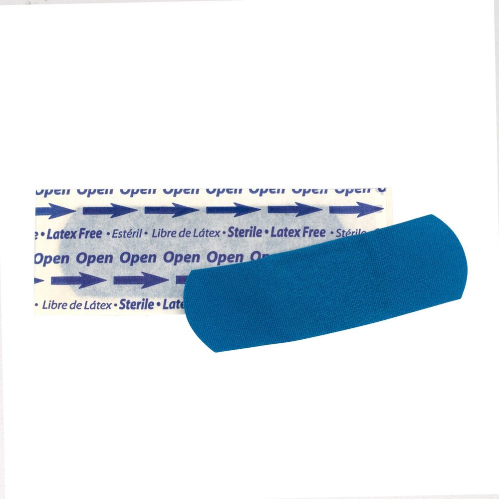 First Aid Only Blue Metal Detectable 1"x3" Fabric Bandages, 1500 Per Box