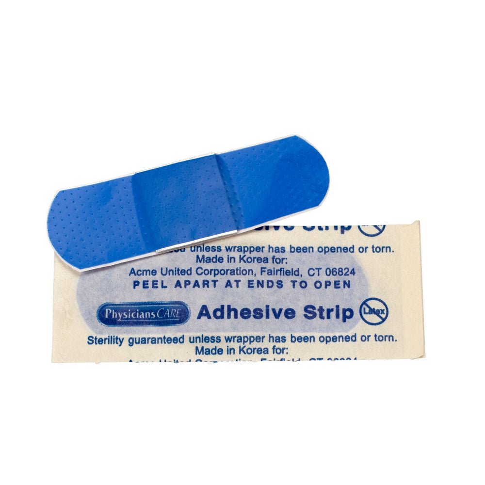 First Aid Only Blue Metal Detectable 1"x3" Plastic Bandages, 1500 per Box