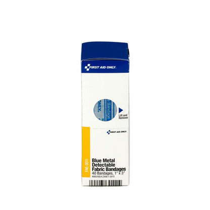 SmartCompliance Refill 1"x3" Blue Metal Detectable Bandages, 40 Per Box