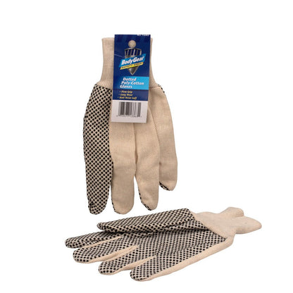 First Aid Only Dotted Cotton Gloves, 1 Pair, Size Large