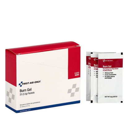 First Aid Only Burn Gel, 25 Per Box
