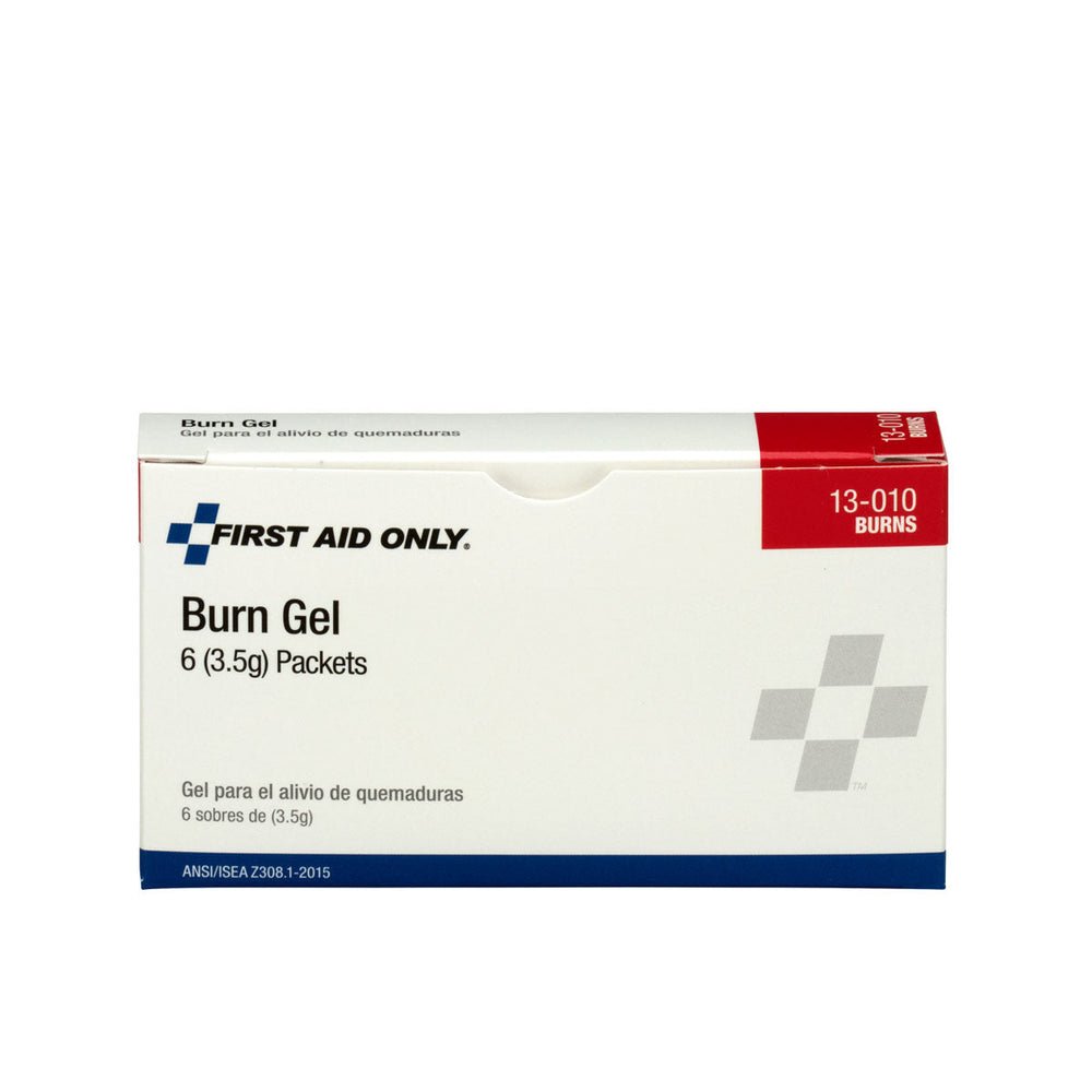 First Aid Only Burn Gel, 6 Per Box