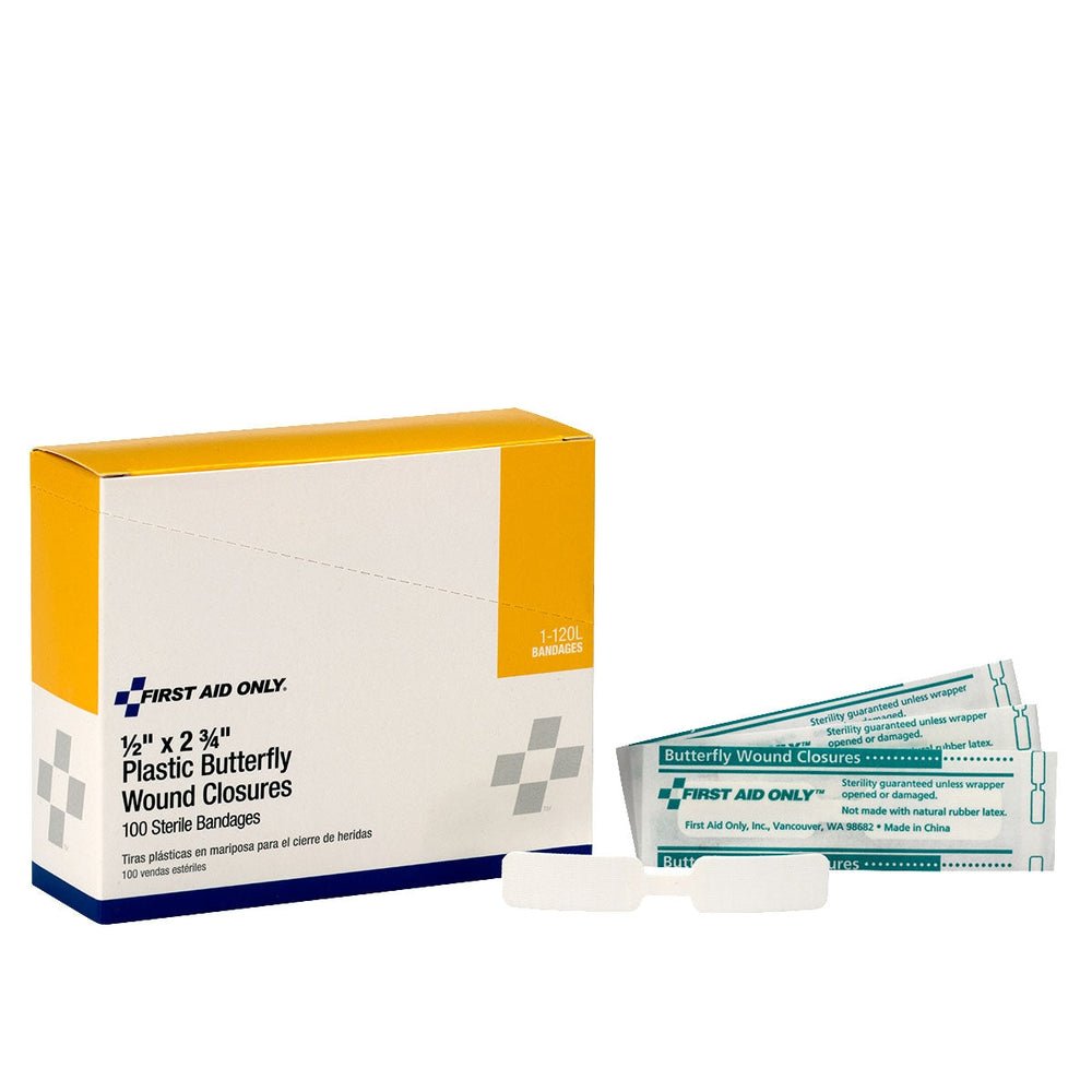 First Aid Only Butterfly Wound Closures, Large, 100 Per Box