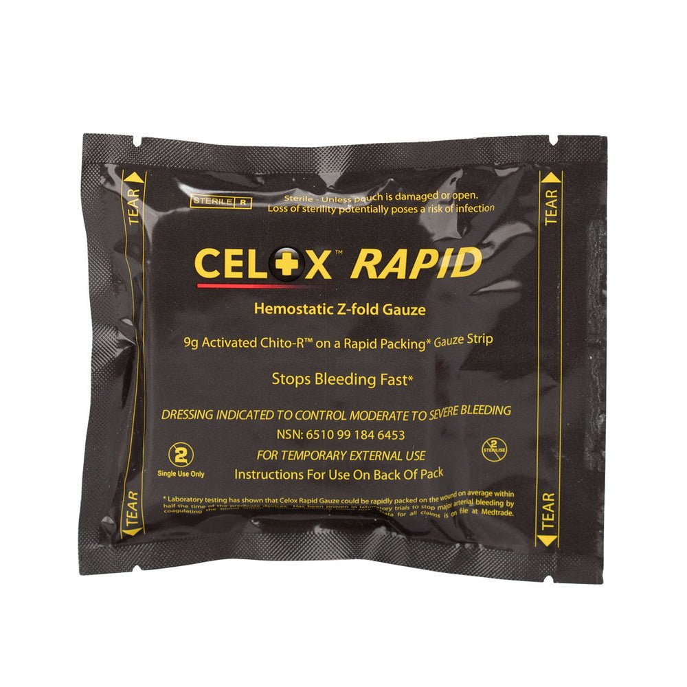 First Aid Only Celox 5' Z Fold Rapid Blood Clotting Gauze