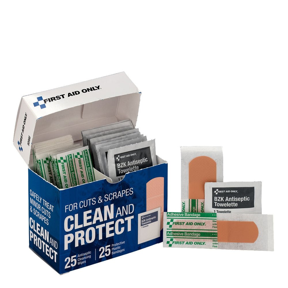 First Aid Only Clean and Protect Wound Care Kit, 50 Pieces