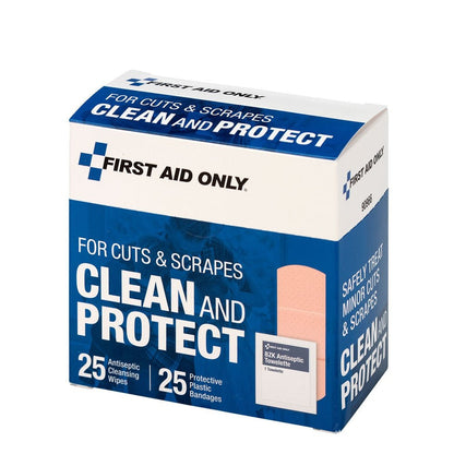 First Aid Only Clean and Protect Wound Care Kit, 50 Pieces