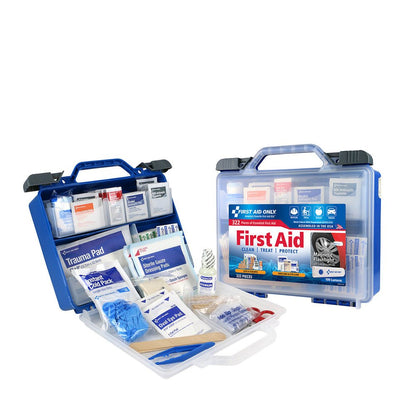 First Aid Only Clear Cover Intermediate First Aid Kit, 322 pieces with Safety Lite