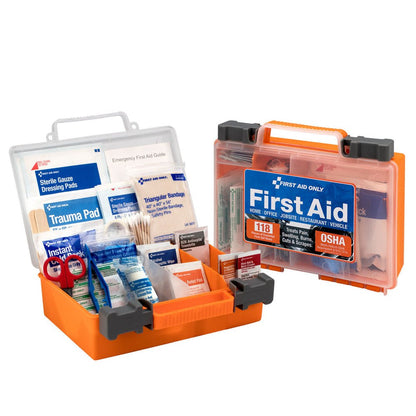 First Aid Only Clear Front Cover 118-piece First Aid Kit, OSHA Compliant
