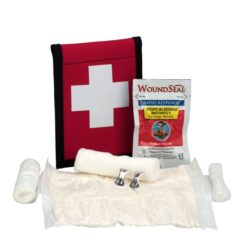 First Aid Only Climber's Blood stopper First Aid with Wound Seal Kit, Fabric Pouch
