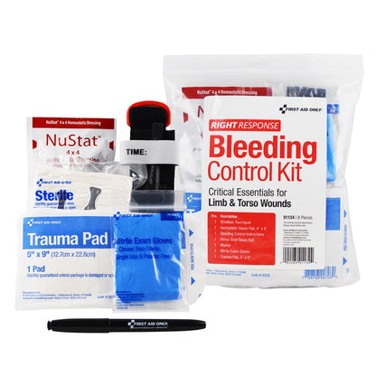First Aid Only Critical Essentials Bleeding Control Kit for Limb & Torso Wounds