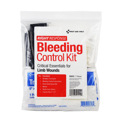First Aid Only Critical Essentials Bleeding Control Kit for Limb Wounds