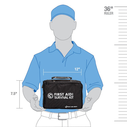 First Aid Only Deluxe Survival First Aid Kit in Ballistic Nylon Black Carry Case, 223 pieces