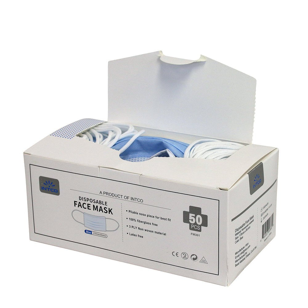 First Aid Only Disposable Face Masks, Box of 50