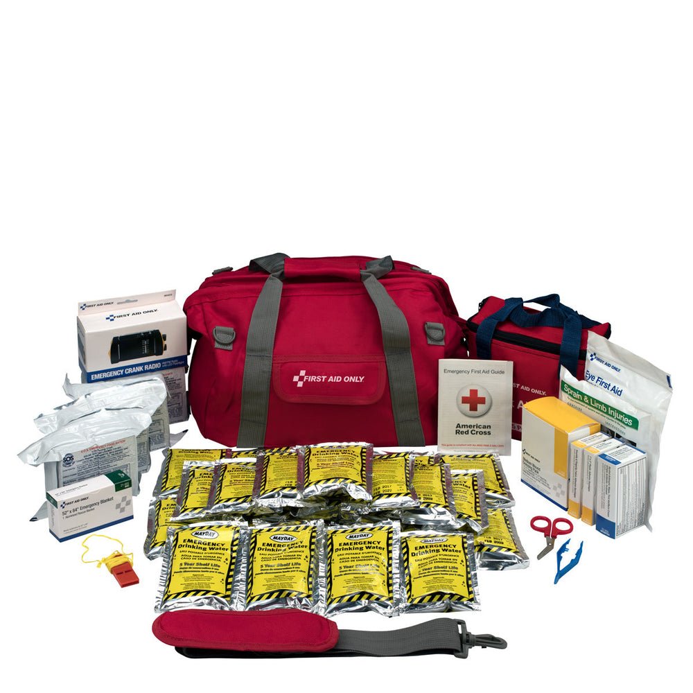 First Aid Only Emergency Preparedness, 24 Person, Large Fabric Bag First Aid Kit
