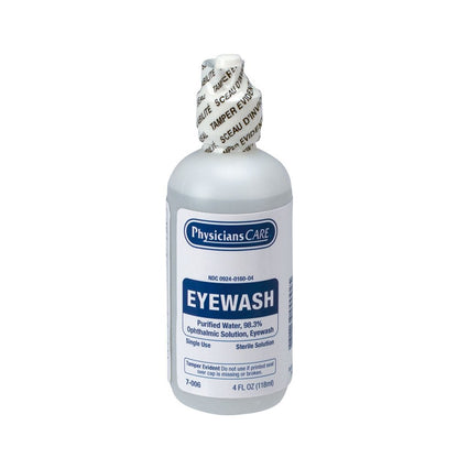 First Aid Only Eye Wash Solution, 4 Ounce Bottle, 48 Bottles Included