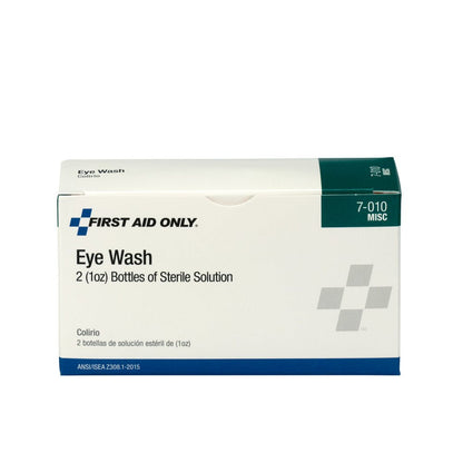 First Aid Only Eyewash, 1oz., 2 Per Box