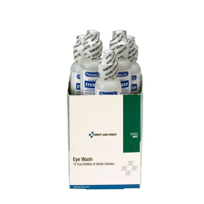 First Aid Only Eyewash Bottle, Screw Cap, 1 oz., 12 Per Box (Case of 12)
