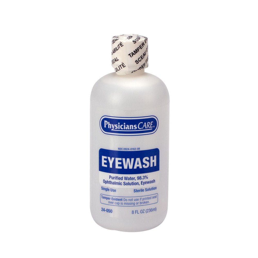 First Aid Only Eyewash Bottle, Screw Cap, 8 oz. (Case of 12)